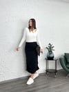 LONA BEYAZ DAMLA AÇIKLI BLUZ