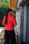 LUCİA BELDEN KEMERLİ KIRMIZI HIRKA