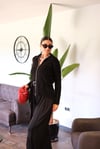 LUCİA BELDEN KEMERLİ SİYAH HIRKA