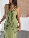 LUVİ SAGE GREEN TASARIM ELBİSE