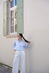 LUXE MAVİ ÇİZGİLİ GÖMLEK
