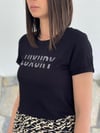 LUXURY SİYAH BASKILI TİŞÖRT