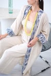 MALİBU PUL İŞLEMELİ BİYELİ BEJ KAFTAN