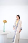MALİBU PUL İŞLEMELİ BİYELİ BEJ KAFTAN