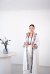 MALİBU PUL İŞLEMELİ KOLYELİ BEYAZ KAFTAN