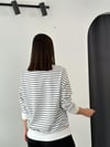 MARİTA ÇİZGİLİ BEYAZ SWEATSHIRT