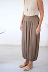 MARLY VİZON İPEK PANTOLON