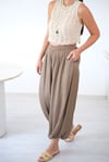 MARLY VİZON İPEK PANTOLON