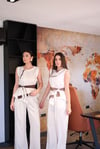 MARSİLYA KETEN BEYAZ PALAZZO PANTOLON