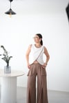 MARSİLYA VİZON BİYELİ BEYAZ BLUZ