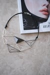 MAVİE SİYAH GÜMÜŞ GEOMETRİK KOLYE