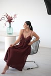 MEİS BORDO MÜSLİN ELBİSE
