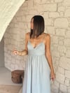 MEİS GRİ  MÜSLİN ELBİSE