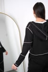 MERLİN DİKİŞ DETAYLI SİYAH SWEAT