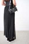 METS TÜL DETAYLI SİYAH PANTOLON