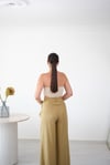 MİKANOS HARDAL KETEN PANTOLON