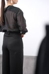 MİKANOS SİYAH KETEN PANTOLON