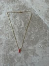 MİST KIRMIZI BİBER GOLD KOLYE