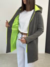 MONİCA NEON DETAYLI GRİ CEKET