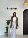 MONİCA NEON DETAYLI GRİ CEKET