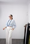 MOSS BEBE MAVİ BAĞLAMALI BLUZ
