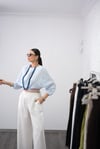 MOSS BEBE MAVİ BAĞLAMALI BLUZ