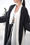 MOSS BEJ DETAYLI SİYAH KAFTAN