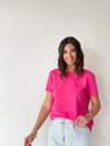 MOYER BİSİKLET YAKA PEMBE TİŞÖRT