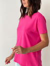MOYER BİSİKLET YAKA PEMBE TİŞÖRT