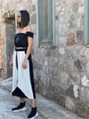 MOZA BEYAZ KAPAKLI TASARIM PANTOLON