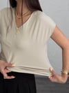 MUNA V YAKA KEMİK BLUZ