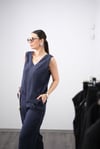 NARO SIRT DETAYLI İNDİGO BLUZ