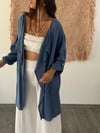 NATURAL İNDİGO KAFTAN