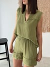 NATURAL SAGE GREEN BLUZ