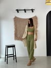 NATURAL SAGE GREEN PANTOLON