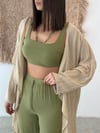 NATURAL SAGE GREEN PANTOLON