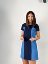 NAVY MAVİ BLOKLU ELBİSE