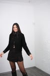 NELCY ZIMBALI SİYAH TRİKO CEKET