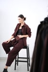 NERO TASARIM BORDO MODAL PANTOLON