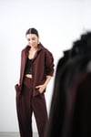 NERO TASARIM BORDO MODAL PANTOLON