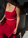 NİLS BÜZGÜ DETAYLI VİŞNE CROP