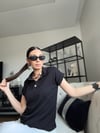 NOCHİ POLO YAKA SİYAH TSHIRT