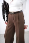 NOMİ KEMERLİ KAHVE PANTOLON