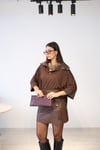 NOS LEATHER KAHVE ŞORT ETEK