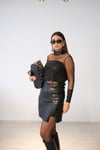 NOS LEATHER SİYAH ŞORT ETEK