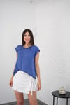OCALİPTUS TERS DİKİŞ İNDİGO BLUZ
