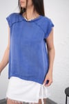 OCALİPTUS TERS DİKİŞ İNDİGO BLUZ