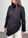 ODİSE ASİMETRİK SİYAH SWEAT