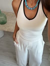 OHLY BEYAZ BOYUN GEÇMELİ BLUZ