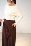 ONEY KAYIK YAKA KEMİK TRİKO BLUZ